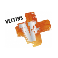 V+ Logo van Veltins